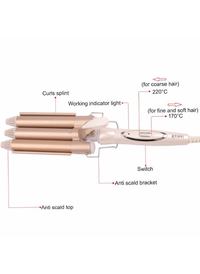 Kemei Professional Hair Wand Roller Beige - Image 4