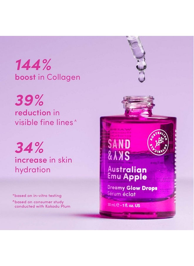 Sand & Sky Australian Glow Berries Dreamy Glow Drops Biphase Hyaluronic Acid Serum With Vitamin C And Jojoba Oil Facial Serum Face Care  - Image 2
