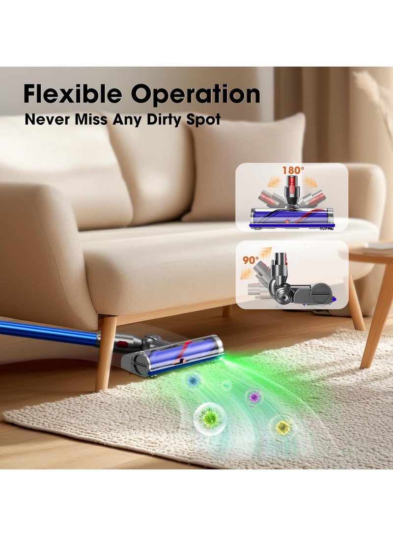 M.A&F's Vacuum Cleaner Replacement parts for V7 V8 V10 V11 V15 Direct Drive Head for Cordless Stick Vacuum Cleaners for hardwood floors 270° Torque Brush Head with LED Headlights - Image 4