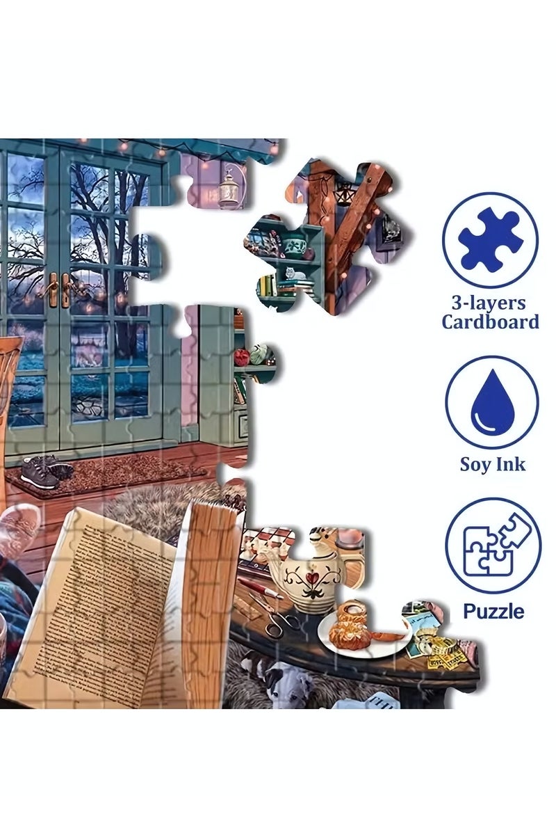 1000-Piece Jigsaw Puzzle, Cozy Home Scene Jigsaw Puzzle, DIY Toys for Creative Gift Home Decor, Challenging Mini Jigsaw Puzzle with Micro Pieces, Educational and Decompression Activity  for Adults & Teens - Image 3