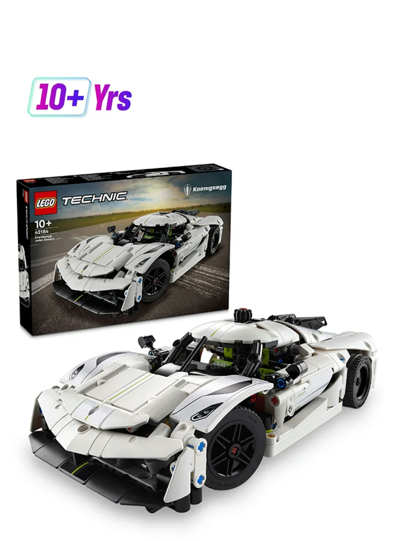 LEGO Technic Koenigsegg Jesko Absolut White Hypercar, Buildable Model Car Kit For Boys And Girls, Racing Vehicle Toy For Kids, Motor Enthusiasts’ Gift 42184 (801 Pieces)