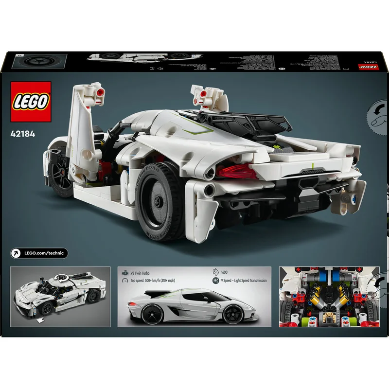 ليغو السيارة الخارقة البيضاء Koenigsegg Jesko Absolut 42184 من LEGO® Technic