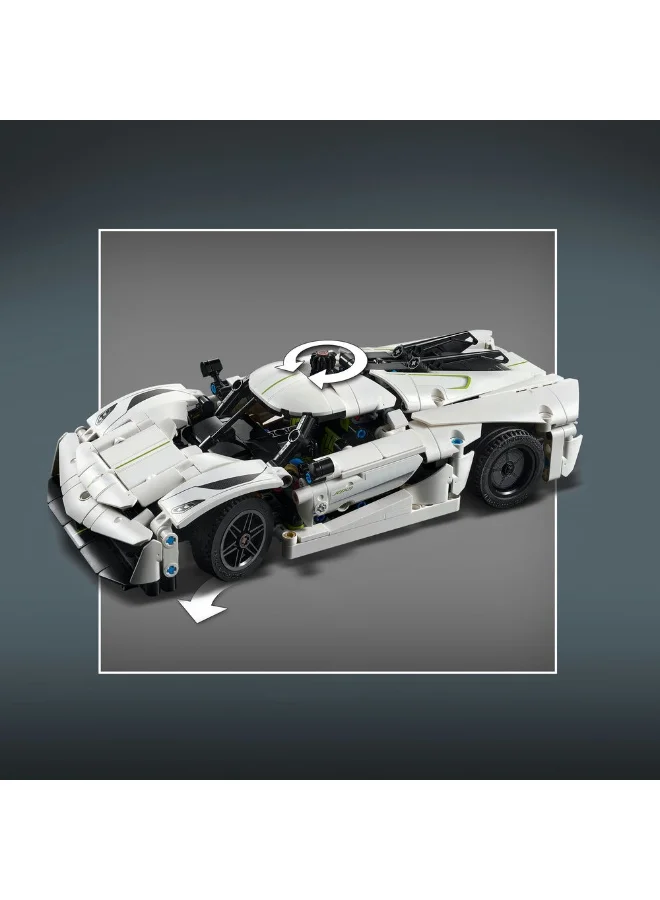 ليغو السيارة الخارقة البيضاء Koenigsegg Jesko Absolut 42184 من LEGO® Technic