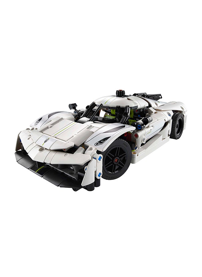 LEGO سيارة هايبركار تكنيك كوينجسيج جيسكو أبسلوت البيضاء، مجموعة طراز قابلة للبناء للأطفال، لعبة سيارة سباق للأطفال، هدية لعشاق السيارات 42184 (801 قطعة)  - Image 4