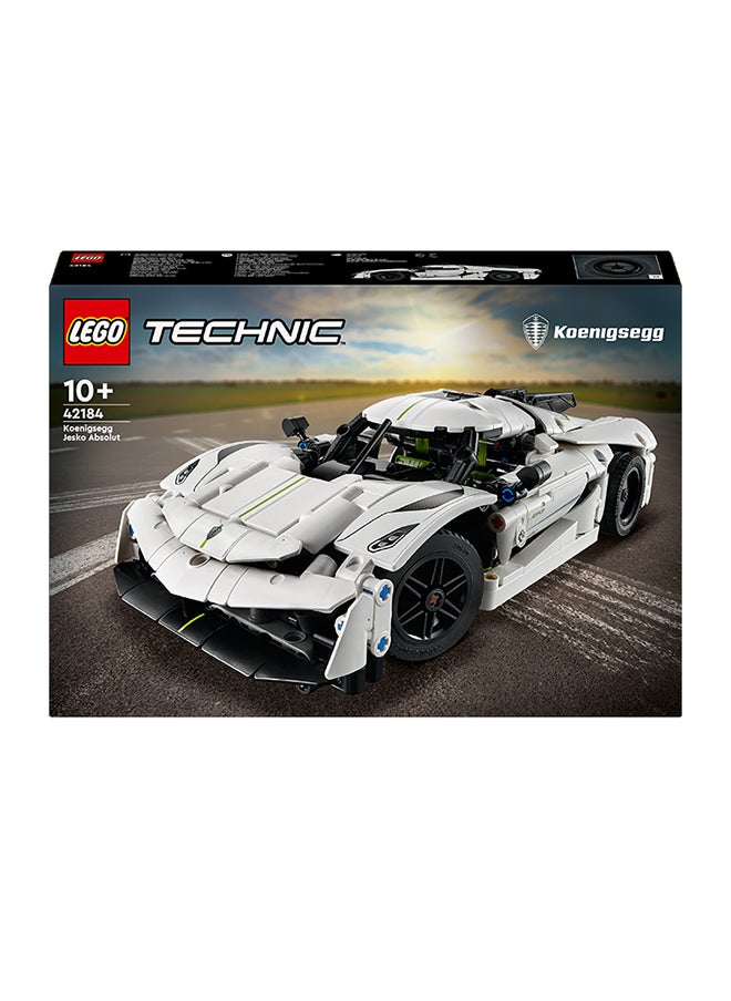 LEGO سيارة هايبركار تكنيك كوينجسيج جيسكو أبسلوت البيضاء، مجموعة طراز قابلة للبناء للأطفال، لعبة سيارة سباق للأطفال، هدية لعشاق السيارات 42184 (801 قطعة)  - Image 2