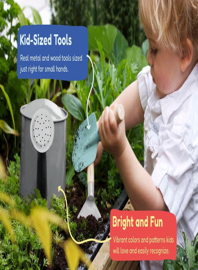 Kinderific Gardening Set, Tool Kit, for Kids, STEM, Includes Tote Bag, Spade, Watering Can, Rake, Fork, Trowel and Gloves (Camo Quest) - Image 3