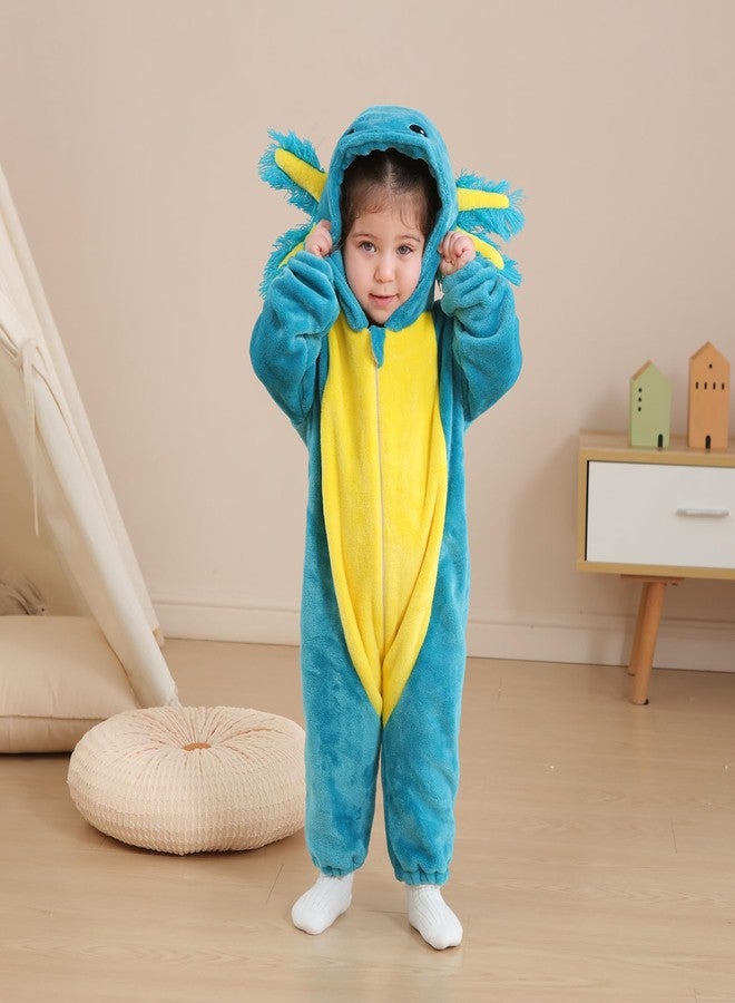 CuteOn Toddler Halloween Costume Onesie Cosplay Romper Christmas Infants Baby Costume Blue Axolotl 3-4 Years - Image 2