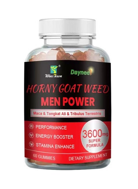8-IN-1 Supports Performance Gummies for Men Advanced Strength Formula with 3600MG Boost Energy Stamina and Vitality Male Wellness and Endurance Supplement Gummies for Daily Support