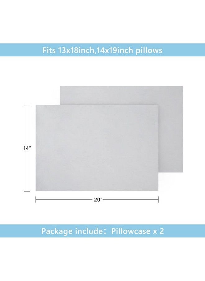 TILLYOU Toddler Pillowcase 2 Pack With Envelope Closure13" X 18" Silky Soft Microfiber Travel Kids Pillow Cases For Boys And Girlsgray  - Image 3