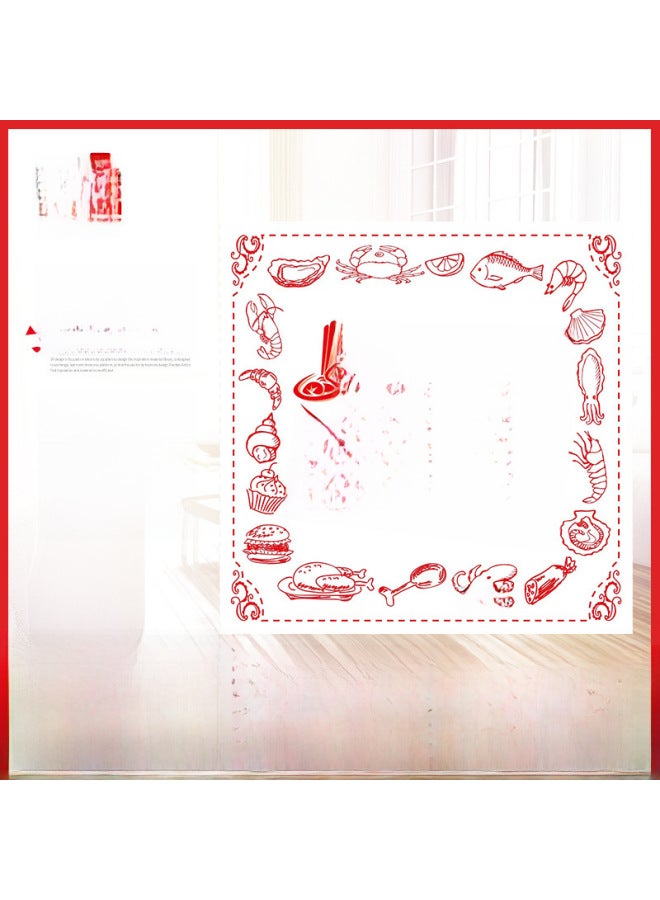 Disposable Tablecloth Printed Logo Degradable Pe Plastic Oil-proof Dirt-proof Barbecue Hot Pot Takeaway Rectangular Placemat-Color:100*100*3 Silk Thick Tablecloth; Independent Packaging