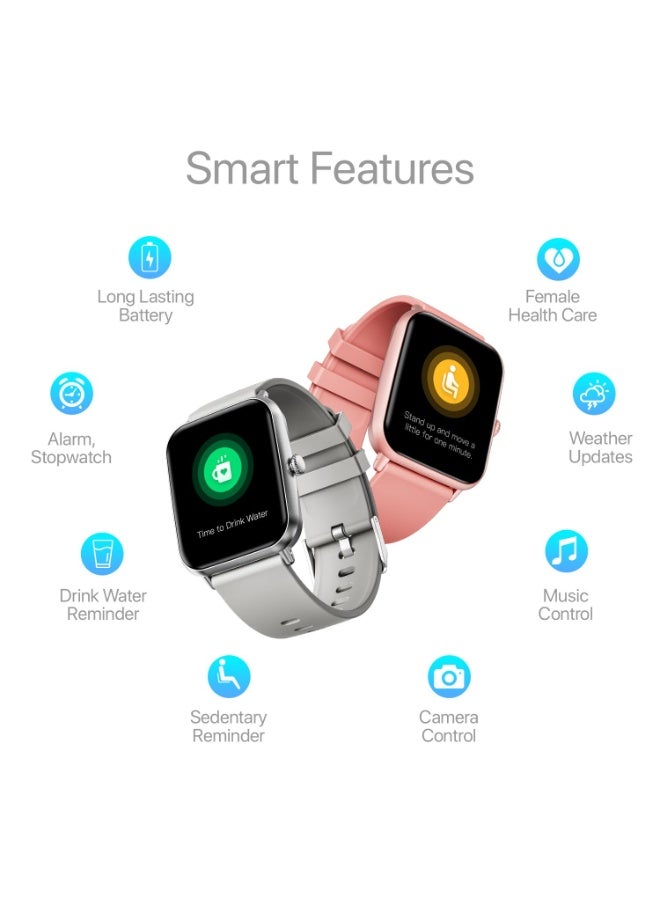 Fire-Boltt Ninja Call Pro Bluetooth Calling Smart Watch, 1.69″ HD Display, Dual Chip,AI Voice Assistant, 120+ Sports Modes, SpO2 & Heart Rate Monitor, Fitness Tracker Smartwatch for Men & Women - Pink - Image 4