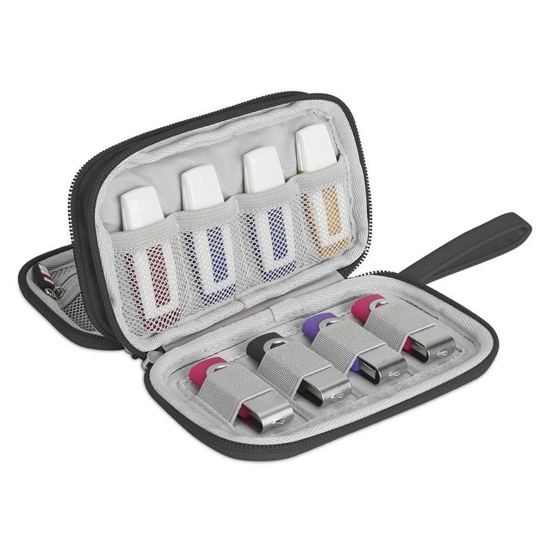 BUBM USB Flash Drive Case, Portable Waterproof Electronic Accessories Bag for USB Flash Drives, SD Cards,Earphone and Other Small Accessories 16 x 9 x 4.5 cm,Gray - Image 1