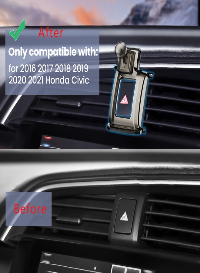 ELOHEI Phone Mount for Honda Civic with Custom Base, Specifically Design Car Phone Holder for Honda Civic 2016 2017 2018 2019 2020 2021 10th Gen Accessories - Image 3