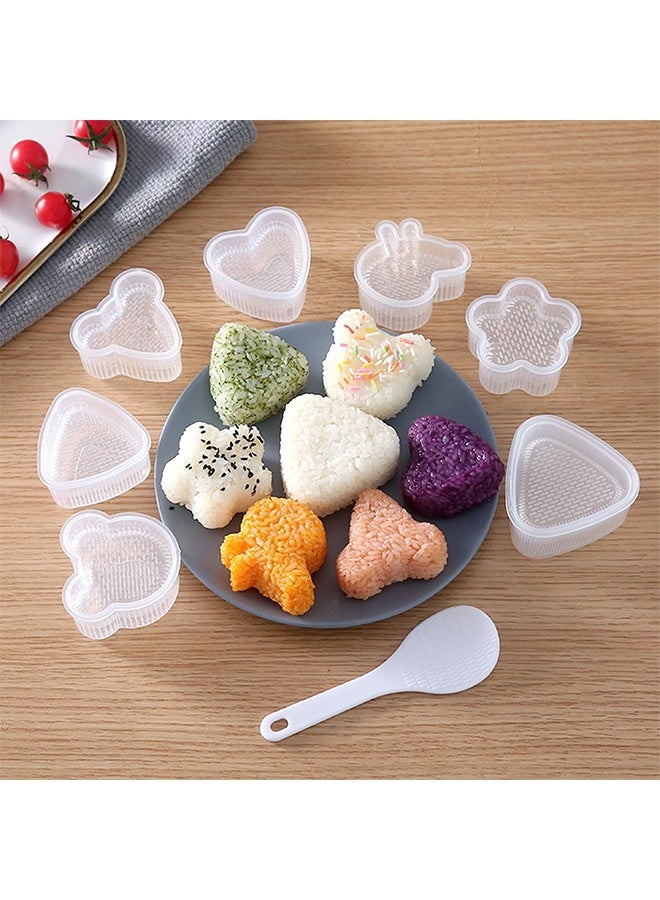 8 Pcs Triangle Rice Ball Maker with Spatula - Shake Onigiri Mold for Kid Lunch Bento and Home DIY - Image 1