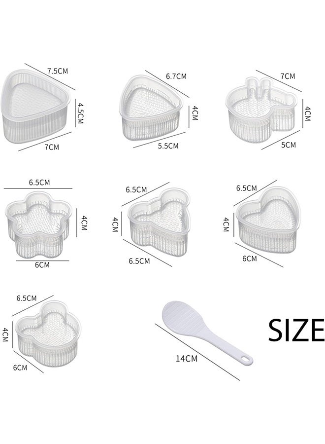 8 Pcs Triangle Rice Ball Maker with Spatula - Shake Onigiri Mold for Kid Lunch Bento and Home DIY - Image 2