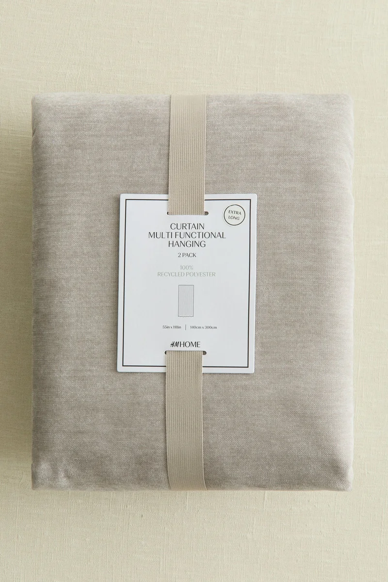 H&M 2-pack long chenille curtain lengths