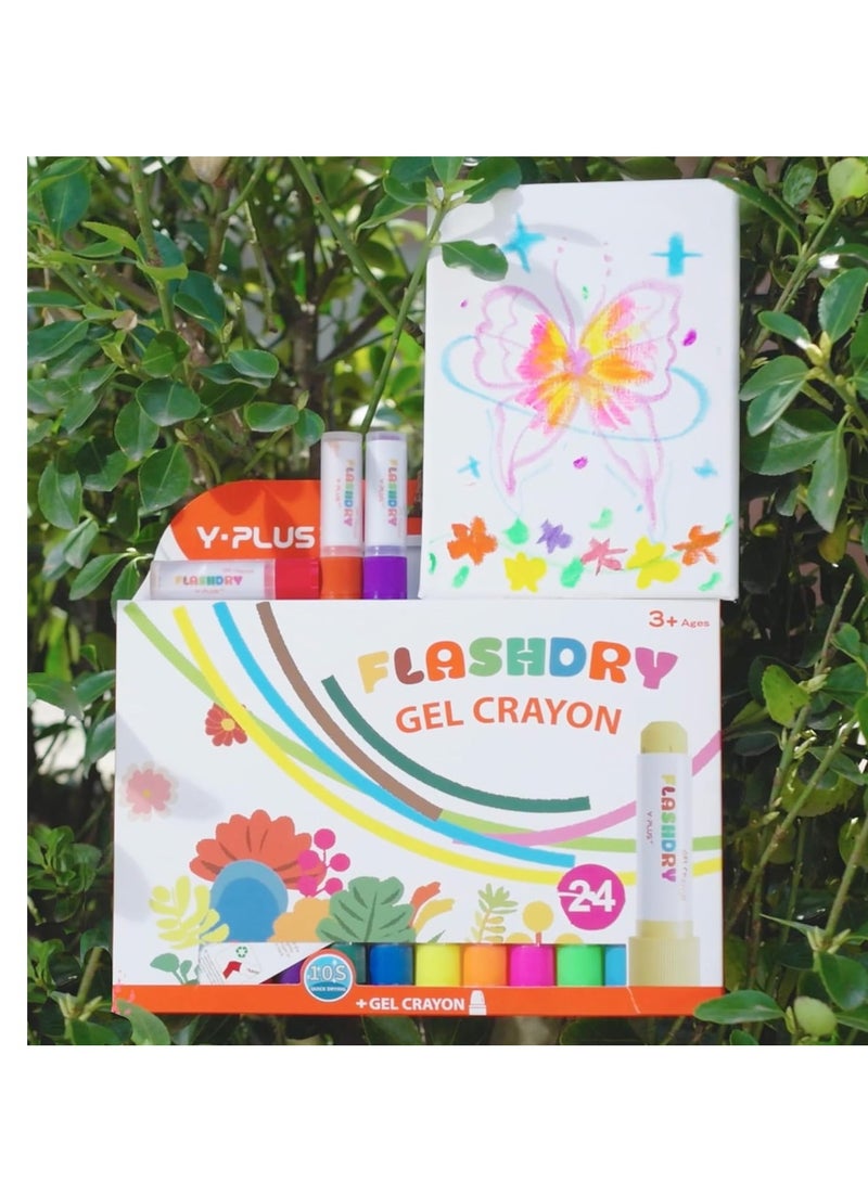 YPLUS Paint Sticks for Kids, 24 Colors Flashdry Tempera Paint Stick for Toddler, Non-toxic Washable Coloring Art Supplies for Ages 2-4 3-5 4-8 - Image 1