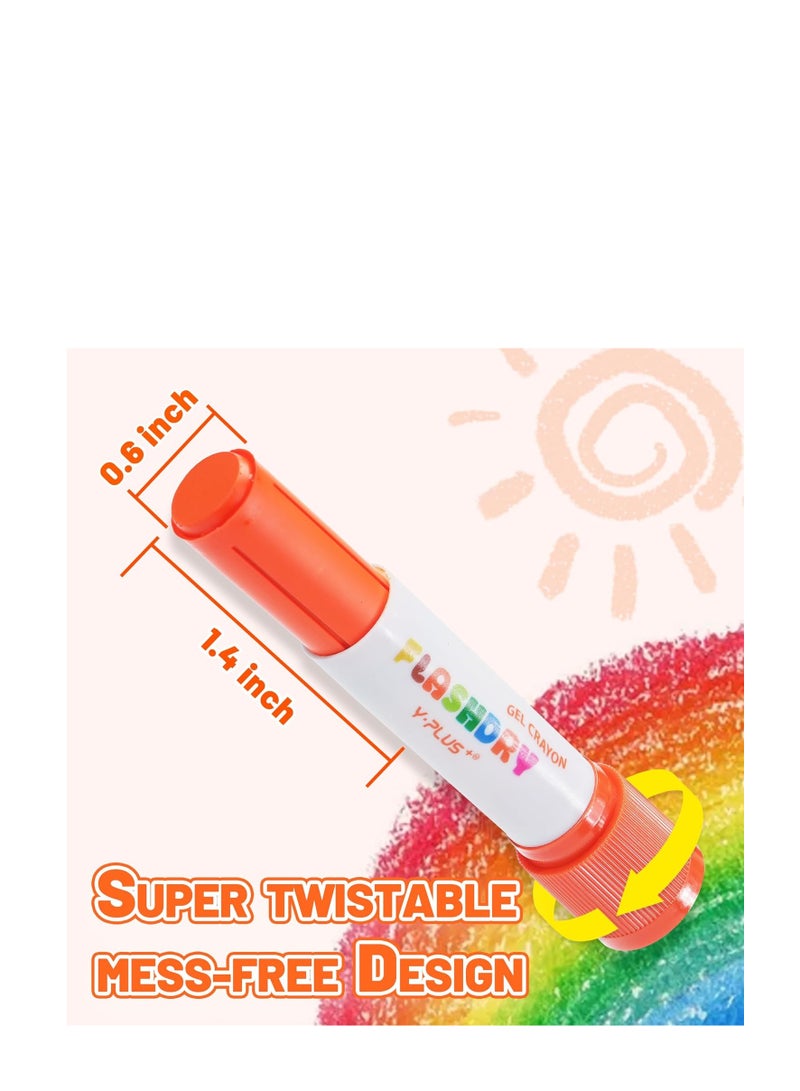 YPLUS Paint Sticks for Kids, 24 Colors Flashdry Tempera Paint Stick for Toddler, Non-toxic Washable Coloring Art Supplies for Ages 2-4 3-5 4-8 - Image 3