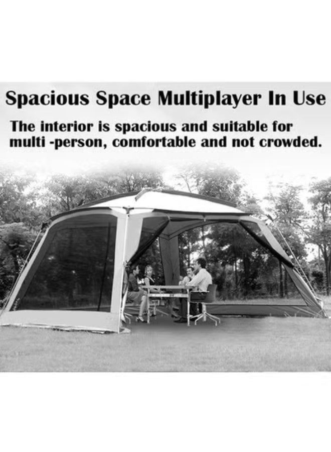 KLNAMAEAAN Outdoor Canopy Tent Sunscreen And Mosquito Repellent, Suitable For Family Picnic, Camping, Sunshade Pergola, Barbecue Pergola, Leisure Tent 360*360*210 cm - Image 2