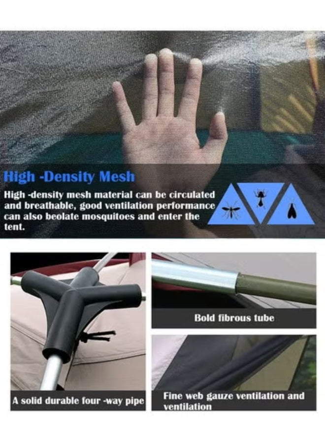 KLNAMAEAAN Outdoor Canopy Tent Sunscreen And Mosquito Repellent, Suitable For Family Picnic, Camping, Sunshade Pergola, Barbecue Pergola, Leisure Tent 360*360*210 cm - Image 3