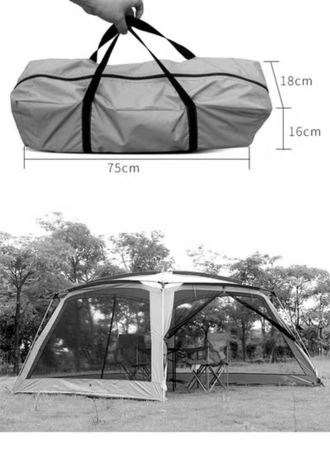 KLNAMAEAAN Outdoor Canopy Tent Sunscreen And Mosquito Repellent, Suitable For Family Picnic, Camping, Sunshade Pergola, Barbecue Pergola, Leisure Tent 360*360*210 cm - Image 4