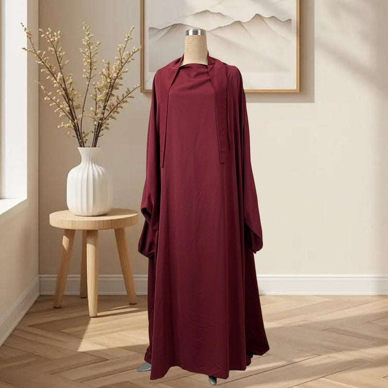 monica fashion Nida Fashion Solid Color Praying Clothes Elegant Style - Image 1