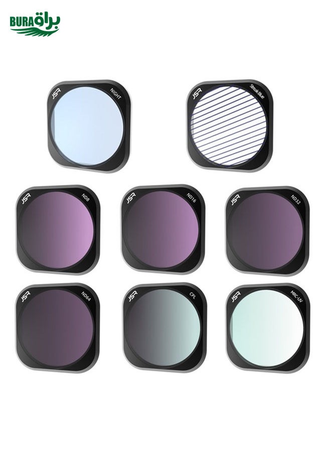 BURAQ For Insta360 Ace Pro JSR ACE PRO KB Series Camera Lens Filter, Filter:8 in 1 UV CPL ND NIGHT  - Image 1