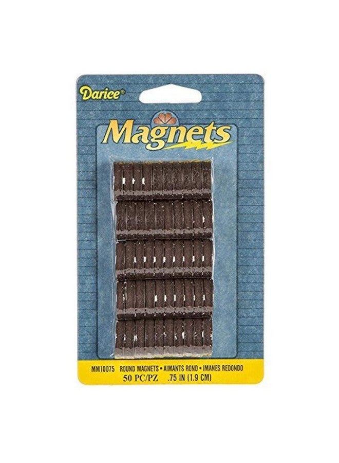 Darice MM10075 50-Piece High Energy Round Magnets, 3/4-Inch - Image 1