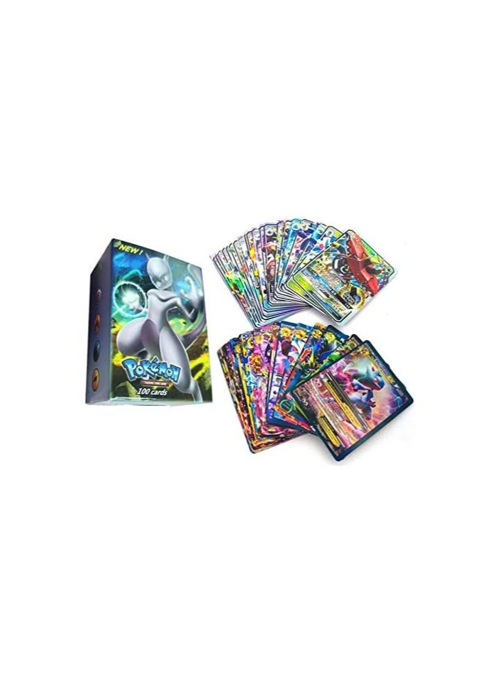 Pokemon 100-Piece Premium Pokemon Trading Card Set with Holographic and EX/GX/V Series Cards, Pokémon TCG Collection - Image 1