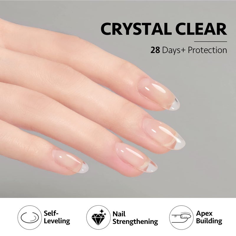 GAOY Clear Builder Gel for Nails, 16ml Nail Strengthener in a Bottle, Nail Extension Hard Gel, Soak Off Long Lasting UV Light Cure, Base Coat Top Coat Needed - Image 4