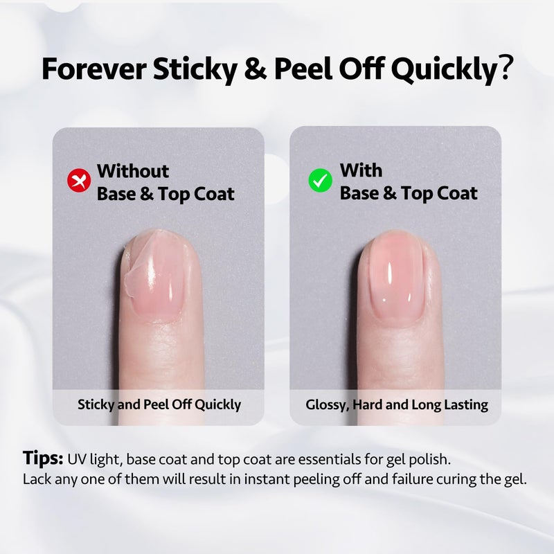 GAOY Clear Builder Gel for Nails, 16ml Nail Strengthener in a Bottle, Nail Extension Hard Gel, Soak Off Long Lasting UV Light Cure, Base Coat Top Coat Needed - Image 2