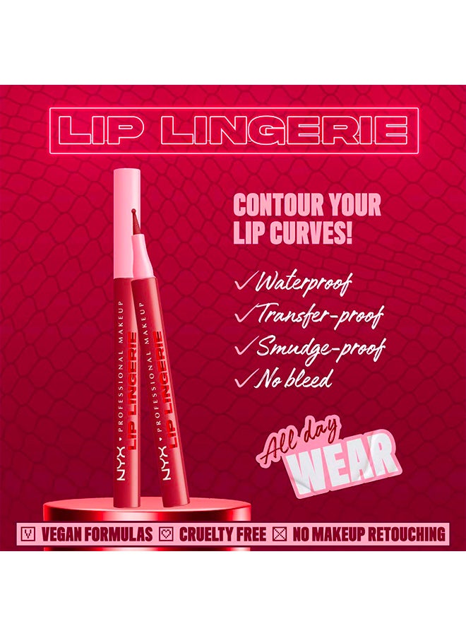 NYX PROFESSIONAL MAKEUP Lip Lingerie Lip Liner Stain, Seamless All Day Stain, Waterproof, Up All Night - Image 2