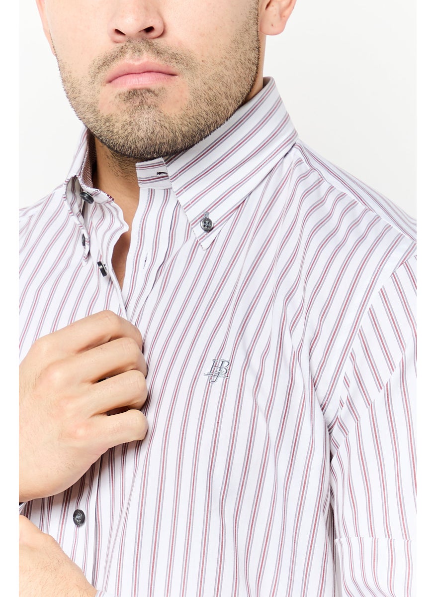 Harmont & Blaine - Men Slim Fit Stripe Long Sleeve Casual Shirt, Multicolor - Image 1