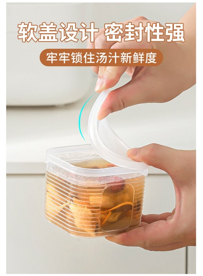 NeeMee Frozen Soup Portion Containers, Broth Bone Soup Chicken Soup Fresh-Keeping Boxes, Freezer Storage Containers, Food-Grade Organizer Boxes - Image 2