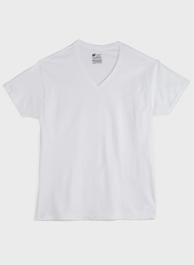 Hanes 3 Pack Essential V-Neck T-Shirt