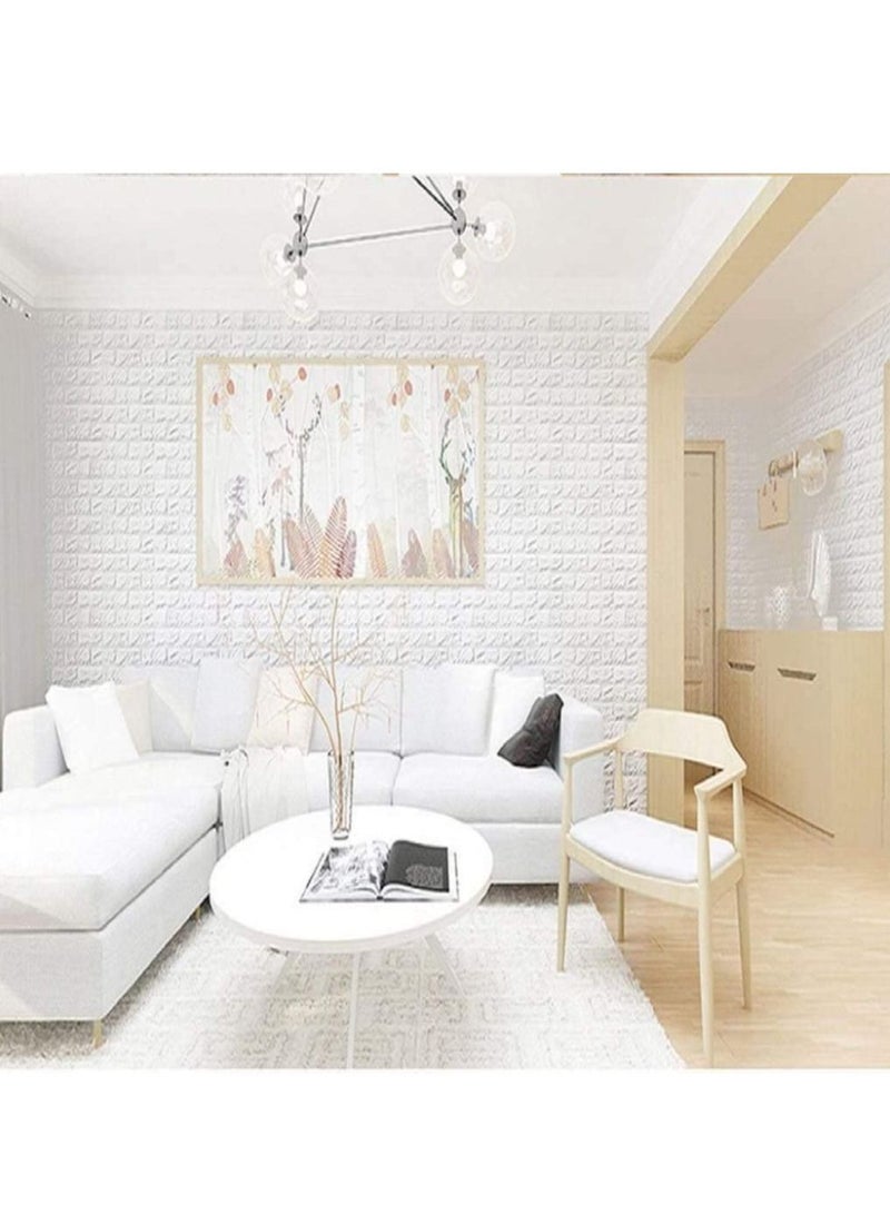 LINGWEI 10PCS Wall Sticker 3d Brick Shelf Penels Peel and Stick Decorative Wall Art Tiles For Bedroom Living Room - Image 5