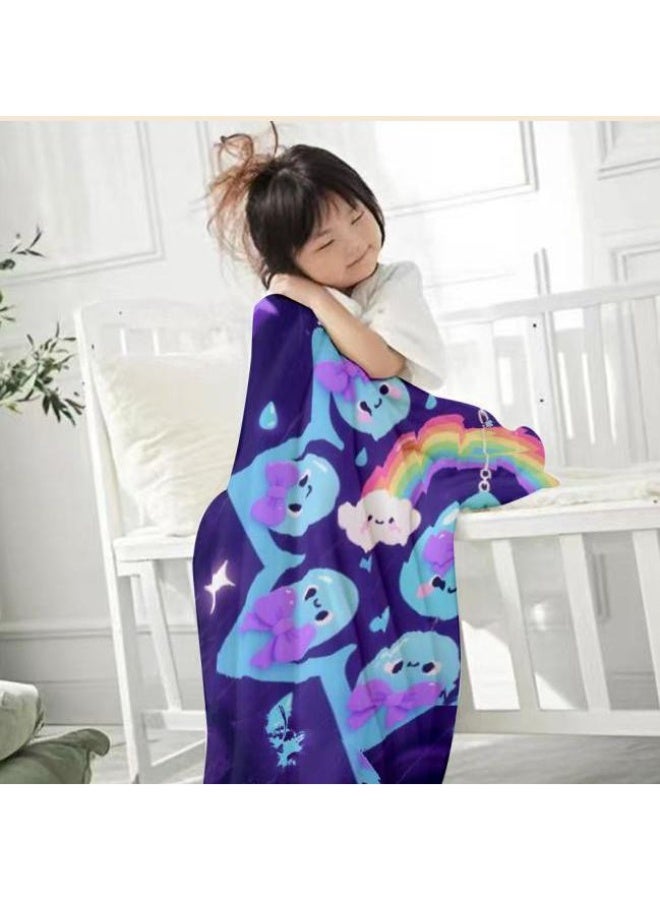 Wisdom Fairy (latest) baby and children's cartoon flannel thin blanket (warm and comfortable, suitable for sleep, gaming) 70cm*100cm - 71
