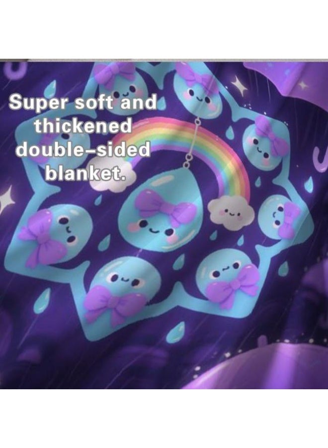 Wisdom Fairy (latest) baby and children's cartoon flannel thin blanket (warm and comfortable, suitable for sleep, gaming) 70cm*100cm - 71