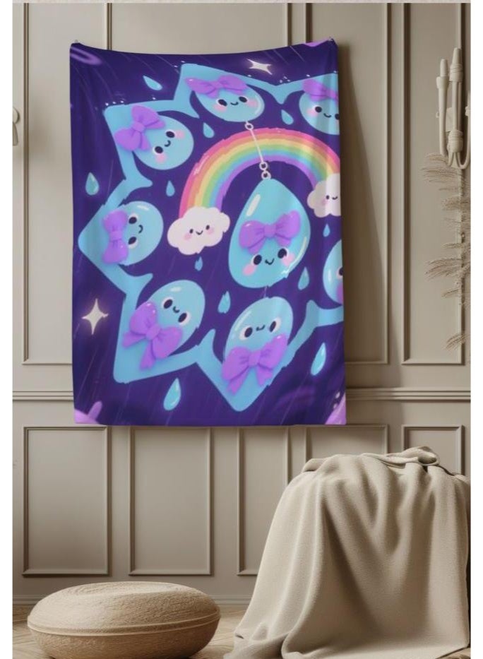 Wisdom Fairy (latest) baby and children's cartoon flannel thin blanket (warm and comfortable, suitable for sleep, gaming) 70cm*100cm - 71