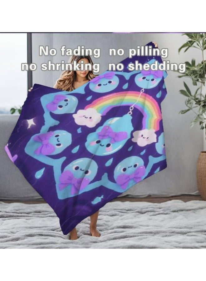 Wisdom Fairy (latest) baby and children's cartoon flannel thin blanket (warm and comfortable, suitable for sleep, gaming) 70cm*100cm - 71