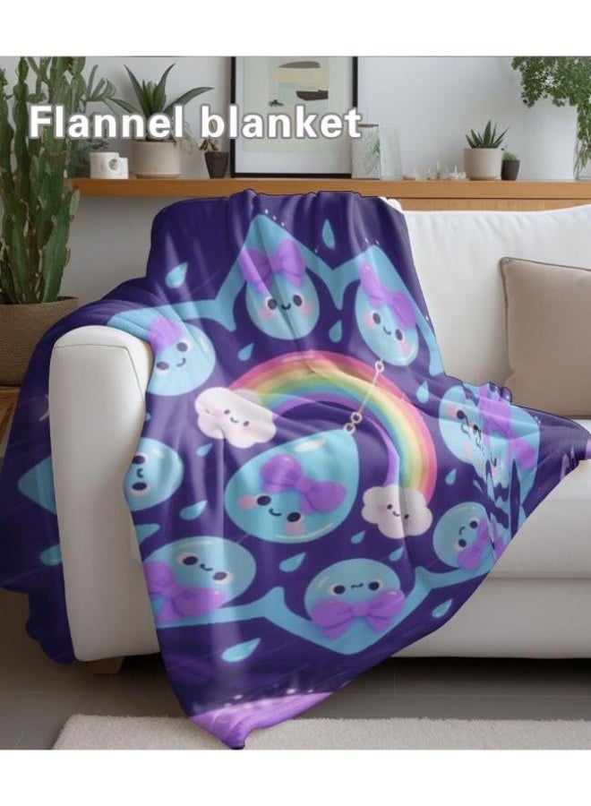 Wisdom Fairy (latest) baby and children's cartoon flannel thin blanket (warm and comfortable, suitable for sleep, gaming) 70cm*100cm - 71