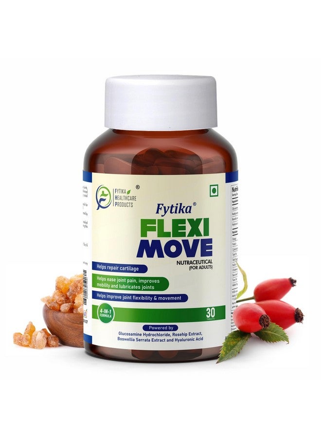 FYTIKA فيتيكا فليكسى موف - 30 قرص | مكمل دعم المفاصل، جلوكوزامين، وردة الكلاب، بوسويليا سيراتا، يدعم صحة العظام، المفاصل، الغضاريف، للرجال، النساء - Image 1