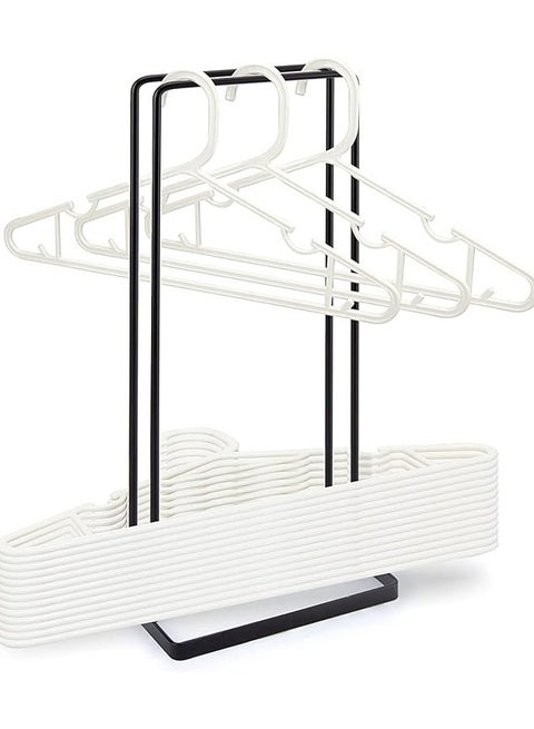Hanger Organizer,Hanger Stacker for Closet Laundry Room,Holds up 110 Wire Clothes Hangers,Hanger Storage Rack Holder for Adult or Child Clothes Hangers