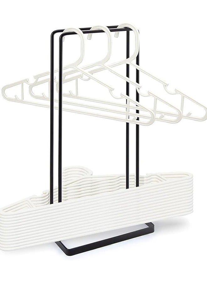 Arabest Hanger Organizer,Hanger Stacker for Closet Laundry Room,Holds up 110 Wire Clothes Hangers,Hanger Storage Rack Holder for Adult or Child Clothes Hangers  - Image 1