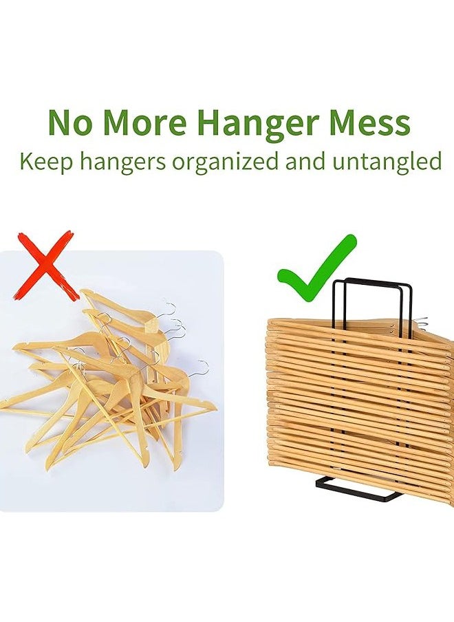 Arabest Hanger Organizer,Hanger Stacker for Closet Laundry Room,Holds up 110 Wire Clothes Hangers,Hanger Storage Rack Holder for Adult or Child Clothes Hangers  - Image 3