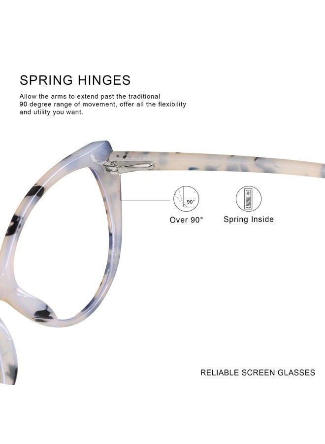 ANDWOOD Blue Light Blocking Glasses Women Bluelight Blocker Computer Cateye Clear Reading Cat Eye Eyeglasses Frame - Image 3