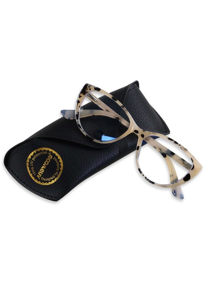 ANDWOOD Blue Light Blocking Glasses Women Bluelight Blocker Computer Cateye Clear Reading Cat Eye Eyeglasses Frame - Image 2