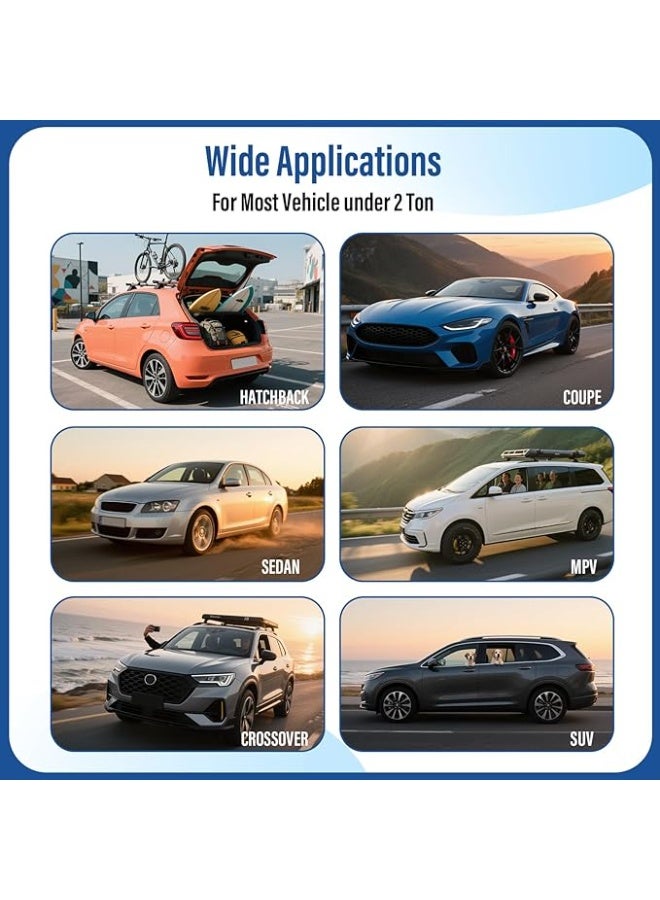 طقم كوريك مقص للسيارة - حمولة 2 طن لتغيير الإطارات - طقم طوارئ متكامل مع مفتاح عجل احترافي للسيارات الملاكي والـ SUV - Image 2