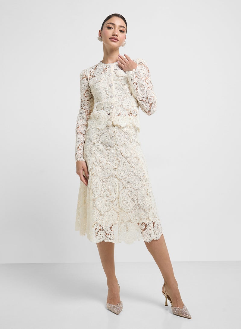 Khizana Lace Top & Skirt Set  - Image 1