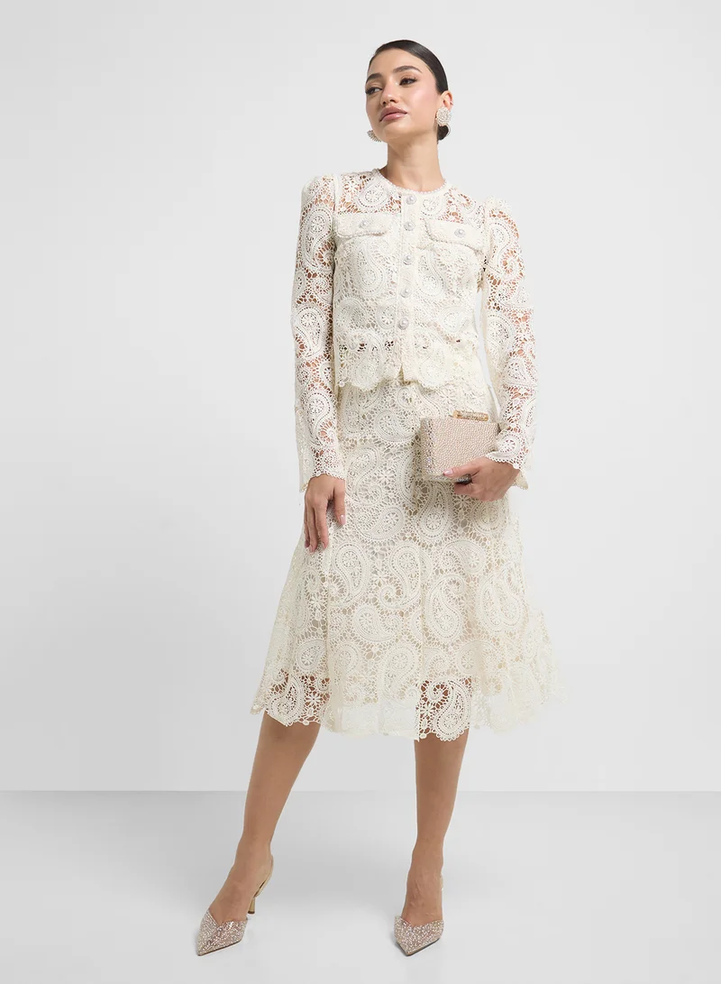 خزانة Lace Top & Skirt Set